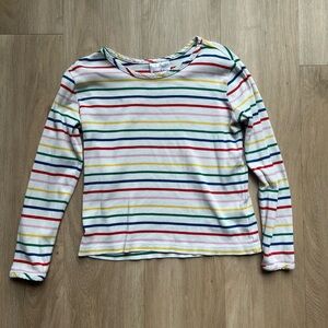 Hanna Andersson Rainbow Striped Long Sleeve Tee